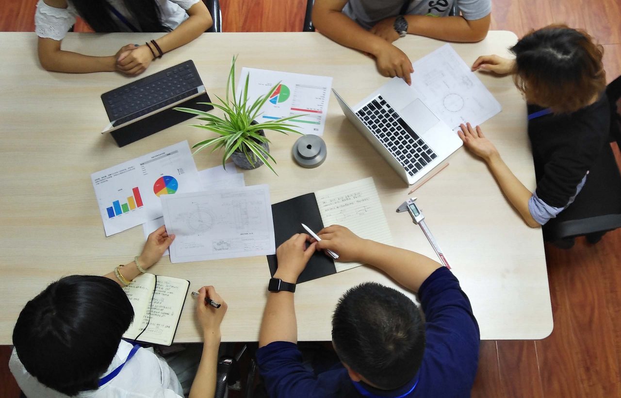 Marketing team working on a real estate project in Dubai