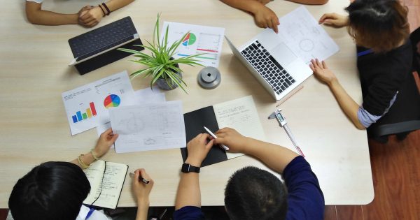 Marketing team working on a real estate project in Dubai
