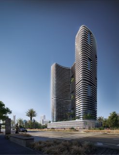 modern binghatti hills residential building with landscaped gardens