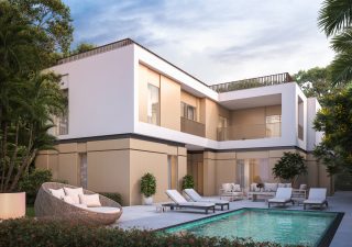 modern four bedroom villa with courtyard and pool