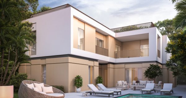 modern four bedroom villa with courtyard and pool